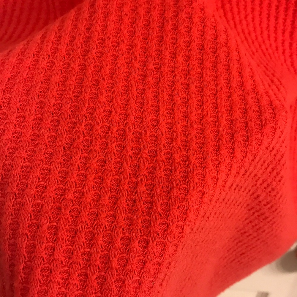 🟪Firm Price🟪 Tommy Hilfiger Tie-Hem V-Neck orange Top - Picture 13 of 17